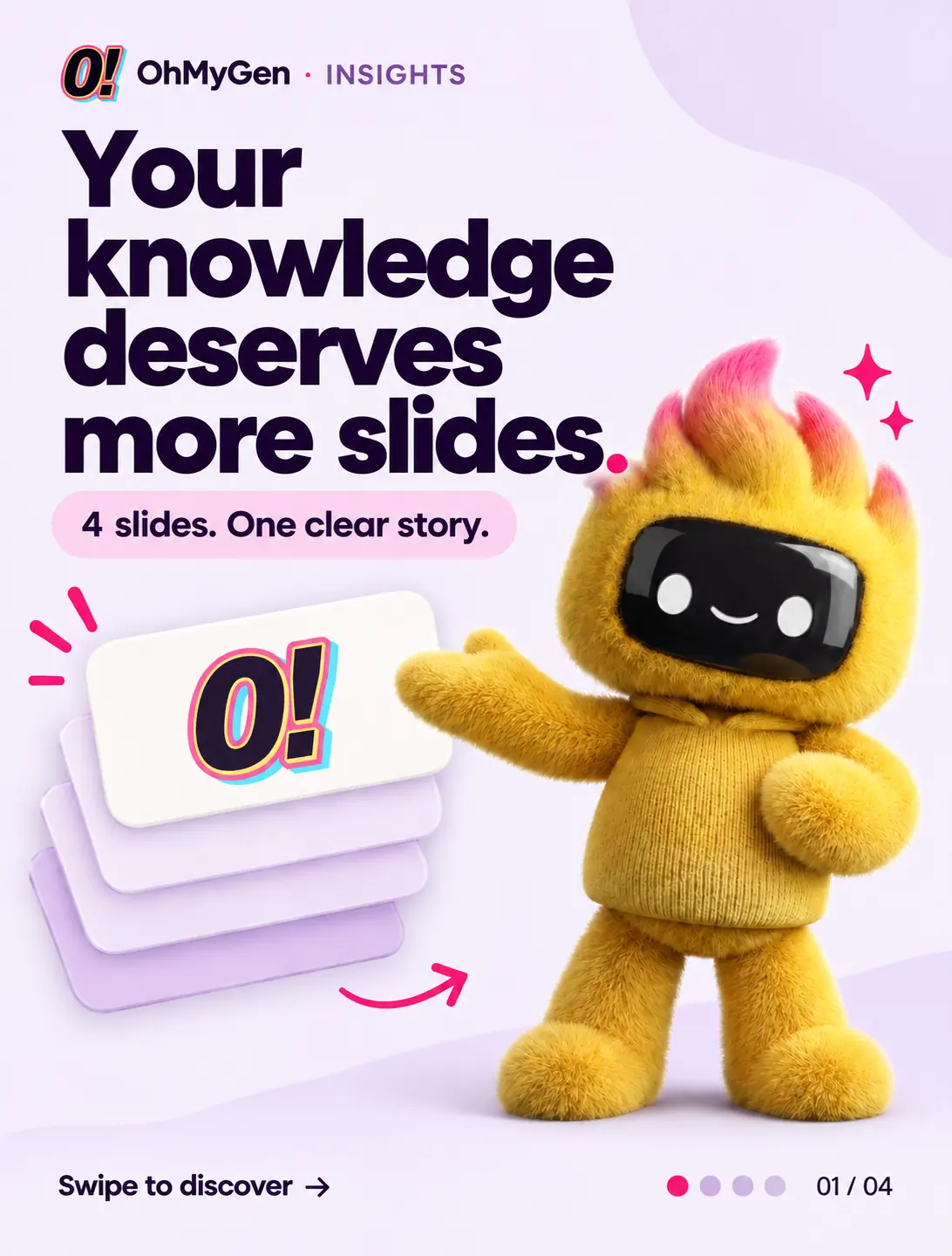 Your knowledge deserves more slides. Four slides. One clear story. Swipe to discover.